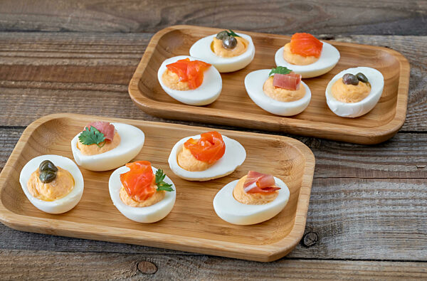 Sriracha deviled eggs