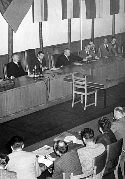 First press conference of the Federal Government 1949