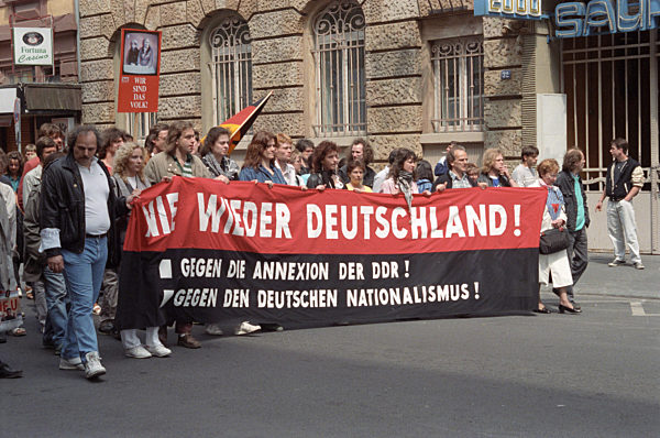 Demonstration against German reunification