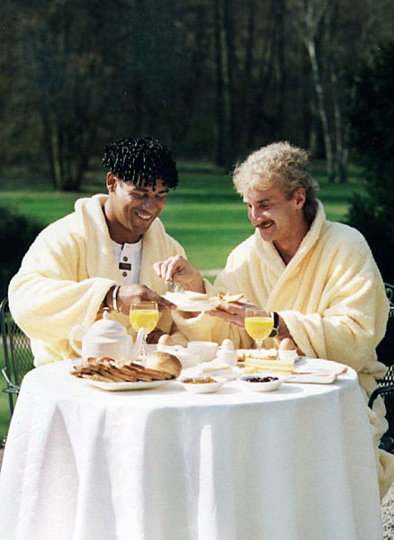 Völler und Rijkaard beim Frühstück
