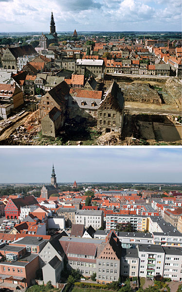Greifswald  - Zwei Blicke vom Kirchturm