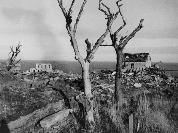 Trümmerlandschaft auf Helgoland