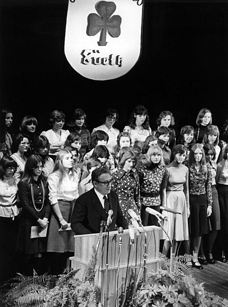 Henry Kissinger in his hometown Fuerth in 1975