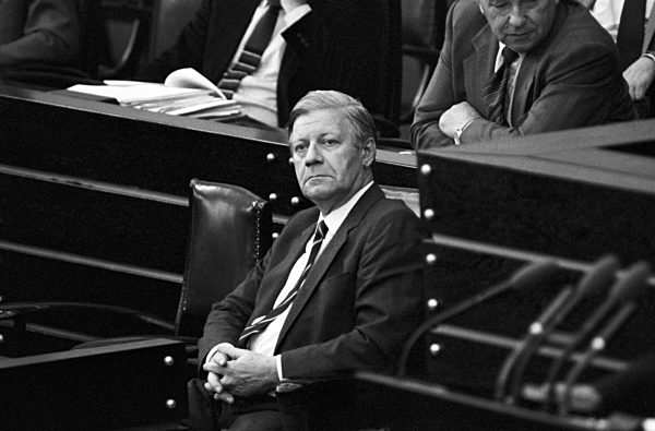 German chancellor Helmut Schmidt 1982