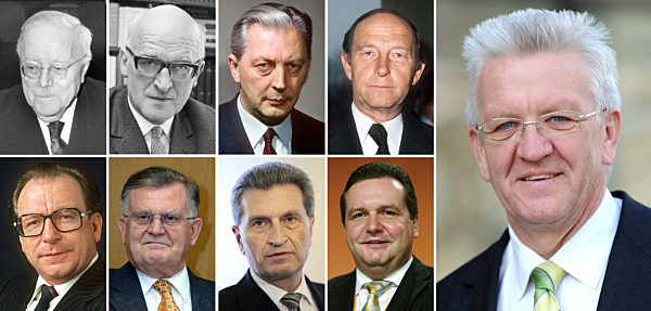 Die Ministerpräsidenten von Baden-Württemberg