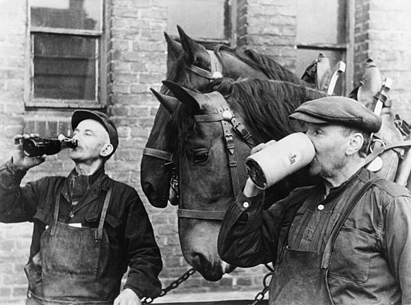 Bierkutscher haben Durst