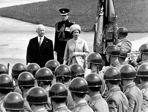 Queen Elizabeth II. on state visit in Germany 1965