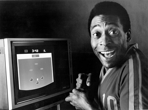 Soccer - Pele plays Video Games
