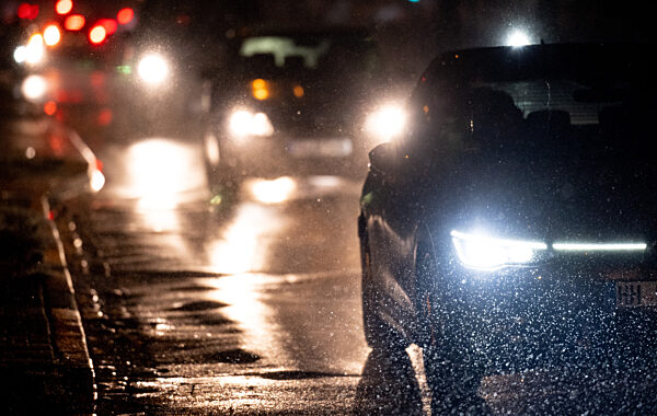 Schneefall in Sachsen