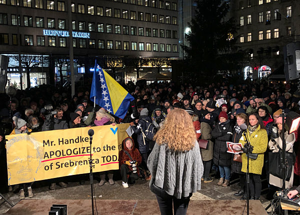 Übergabe der Nobelpreise - Proteste gegen Handke