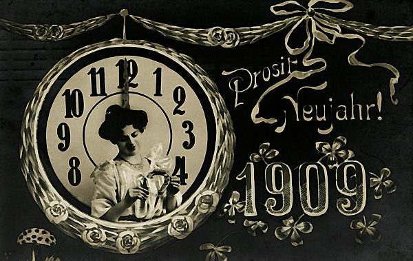 Neujahrspostkarten aus zwei Jahrhunderten