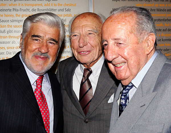 Der Schauspieler Mario Adorf, Ex-Bundespräsident Walter Scheel und Peter...