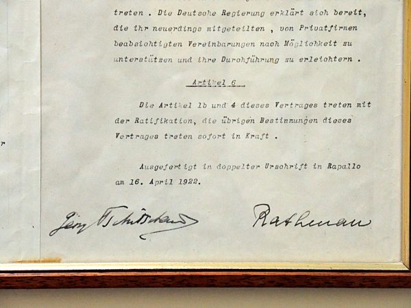 Rapallo Vertrag  - Unterschriften