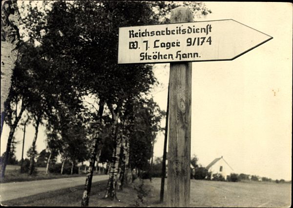 Ströhen Wagenfeld Niedersachsen, Reichsarbeitsdienst WJ Lager Abteilung 9/174, Wegweiser