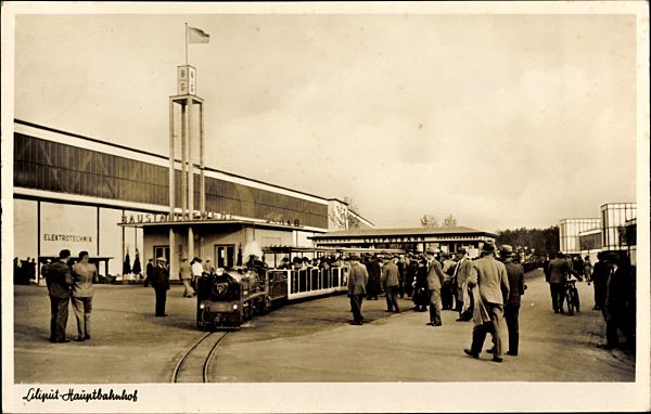 Düsseldorf Schlageterstadt, Reichsausstellung 1937, Schaffendes Volk, Liliput Hauptbahnhof