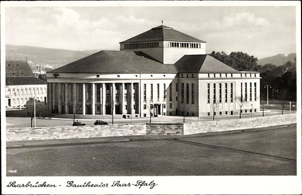 Saarbrücken im Saarland, Ansicht vom Gautheater Saar Pfalz