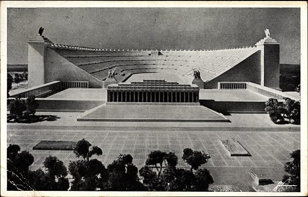 Nürnberg in Mittelfranken Bayern, Stadt der Reichsparteitage, Deutsches Stadion, Kampfbahn