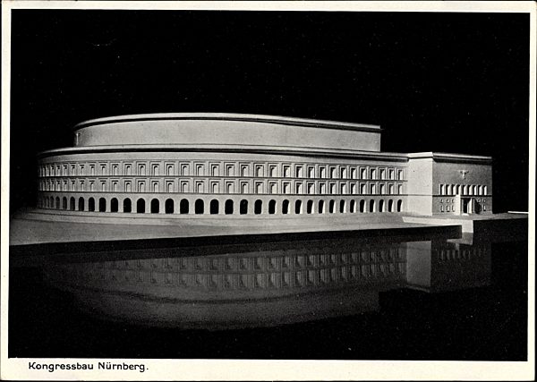 Nürnberg, Modell des Kongressbaues vom Führer genehmigt, Reichsparteitagsgelände