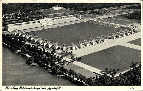 Nürnberg in Mittelfranken Bayern, Reichsparteitagsgelände, Zeppelinfeld, Fliegeraufnahme