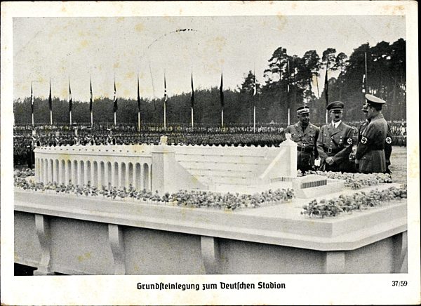 Nürnberg, Grundsteinlegung zum Deutschen Stadion, Modell, Adolf Hitler, Reichsparteitag 1937