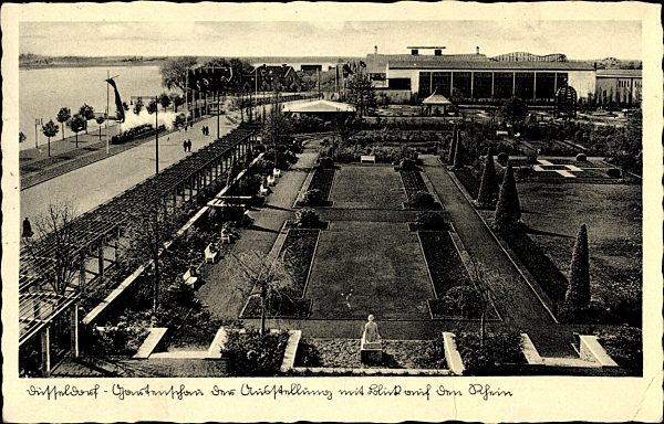 Düsseldorf am Rhein, Gartenanlage der Reichsausstellung Schaffendes Volk