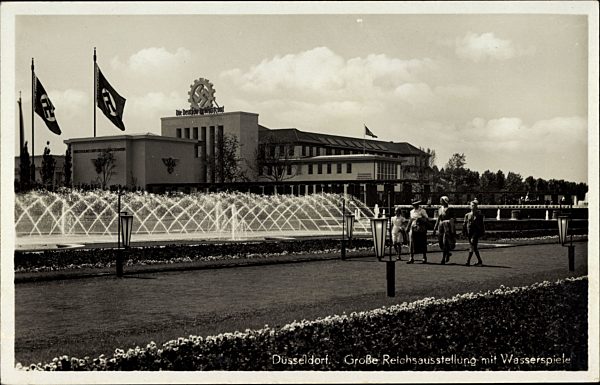 Düsseldorf am Rhein, Große Reichsausstellung Schaffendes Volk 1937, Wasserspiele, DAF
