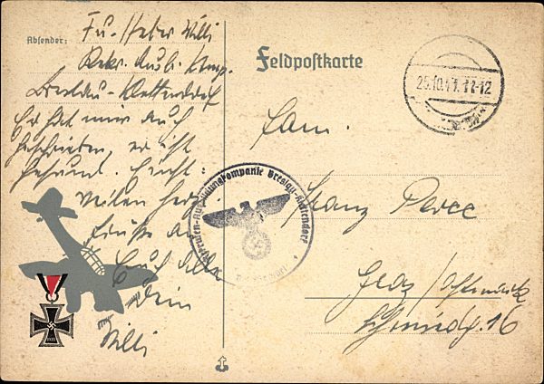 Deutsches Militärflugzeug, Flugzeug der Luftwaffe, Eisernes Kreuz 1939