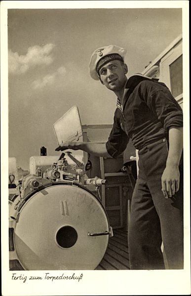 Fertig zum Torpedoschuss, Matrose, Kriegsmarine
