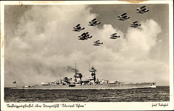 Deutsches Kriegsschiff,Seeflugzeugstaffel über Panzerschiff Admiral Scheer,Kriegsmarine,Luftwaffe