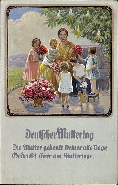 Glückwunsch Muttertag, Die Mutter gedenkt Deiner alle Tage