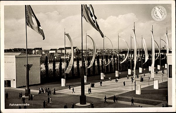 Düsseldorf am Rhein, Schaffendes Volk, große Reichsausstellung 1937, Fahnenstraße