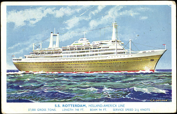 Garman, C.A., HAPAG, S.S. Rotterdam, Dampfschiff