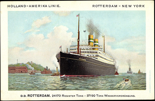 HAPAG, Riesendampfschiff, D.D. Rotterdam in Fahrt