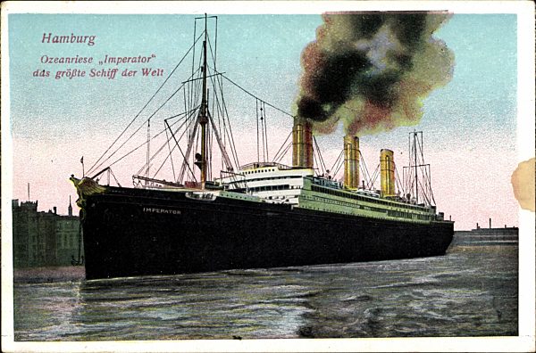 Hamburg, Ozeanriese Imperator, das größte Schiff der Welt
