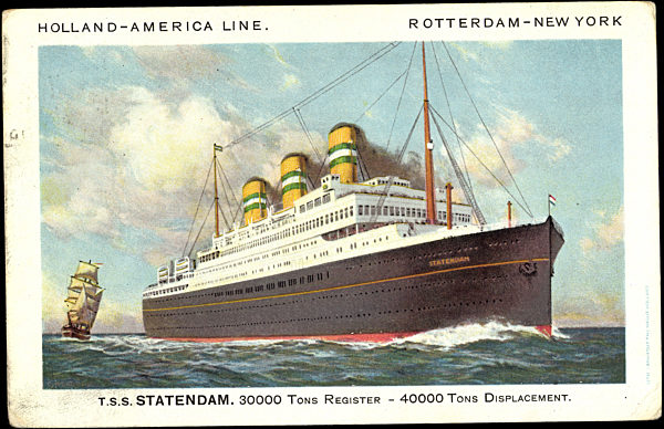 HAPAG, T.S.S. Statendam, Dampfschiff, Rotterdam New York
