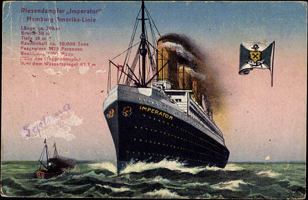 Der Riesendampfer Imperator der HAPAG