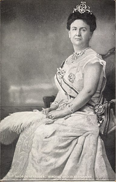 Königin Wilhelmina der Niederlande, Sitzportrait, Krone