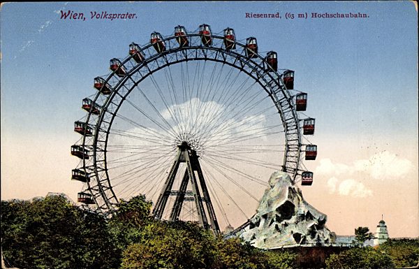 Wien Leopoldstadt, Prater, Riesenrad, Hochschaubahn