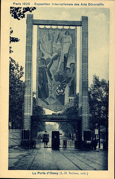 Paris, Weltausstellung 1925, Expo Internat. d. Arts Déco., Porte d'Orsay
