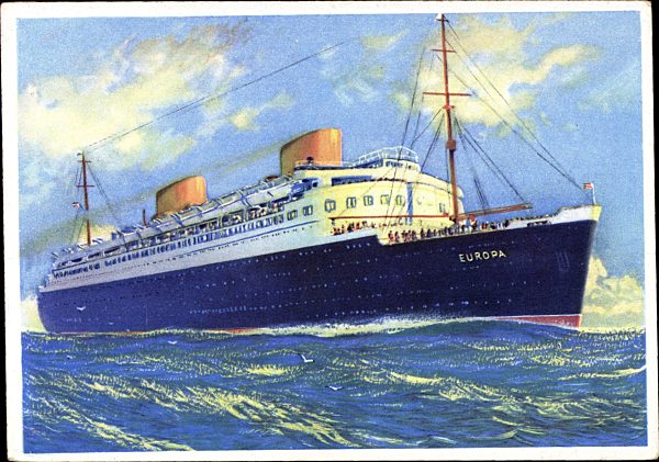 Norddeutscher Lloyd Bremen, Dampfschiff Europa in Fahrt