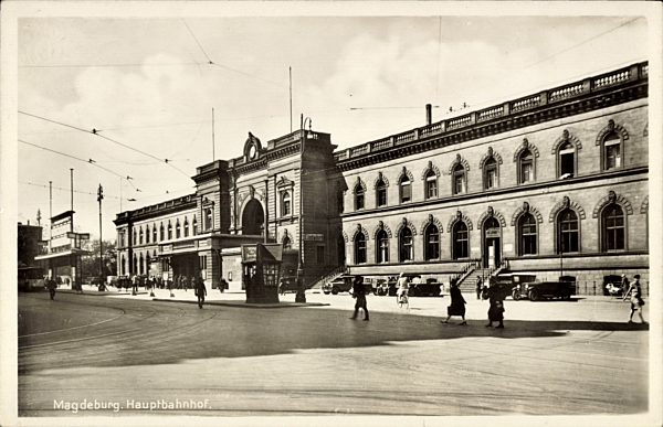 Magdeburg in Sachsen Anhalt, Blick auf den Hauptbahnhof