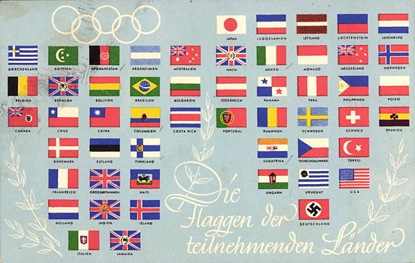 Berlin, Olympische Spiele 1936, Flaggen der teilnehmenden Länder
