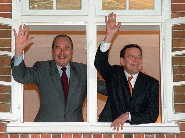 Chirac und Schröder im Holländischen Viertel in Potsdam