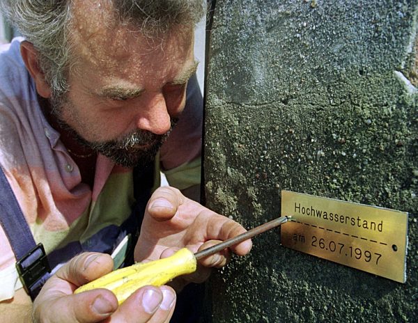 Erinnerung an das Jahrhundert-Hochwasser an der Oder