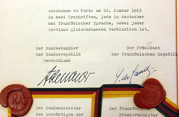 40. Jahrestrag des deutsch-französischen Freundschaftsvertrages