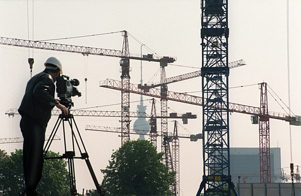 Fototermin auf Kanzler-Baustelle