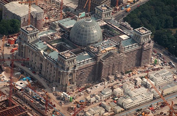 Luftaufnahme Reichstagsbaustelle