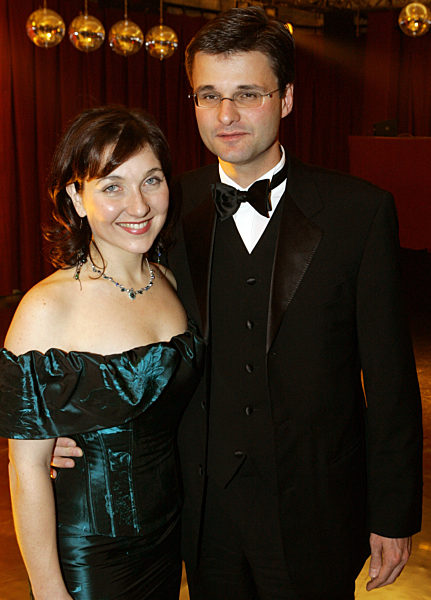 Bundespresseball in Berlin - Katherina Reiche und Freund