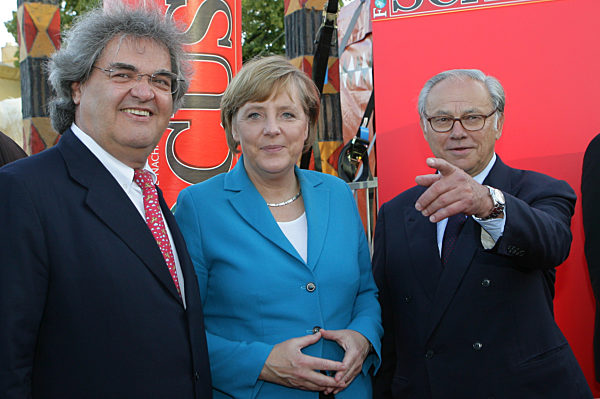 "Focus" feiert in Berlin - Markwort, Merkel und Burda