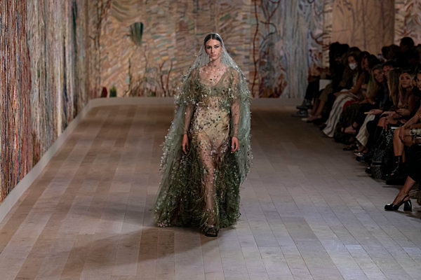 Model Chai Maximus at DIOR Haute Couture Fall Winter 2021-22 runway - Paris, France. 05/07/2021